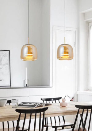 AURA Pendant LED Lamp – Gold (260x240 mm, 12W)