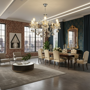 AURELIS CHANDELIER (SILVER) X8 BULBS