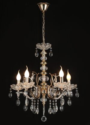 CELESTIA CHANDELIER (GOLD AND BLACK) X5 BULBS
