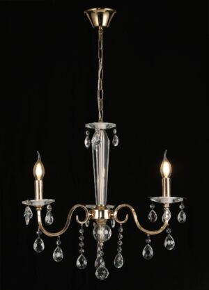 AURORA CHANDELIER (GOLD) X3 BULBS