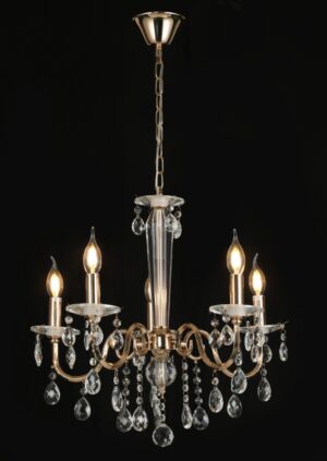 VELORA CHANDELIER (GOLD) X5 BULBS