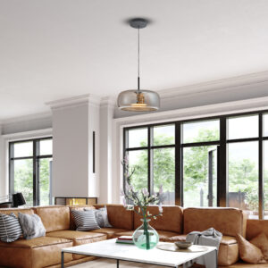 AURA Pendant LED Lamp – Grey/Black (330x170 mm, 12W)