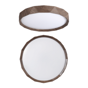   PANEL LED FLUSH MOUNT CEILING LIGHT FIXTURE 42 W – WALNUT WOOD