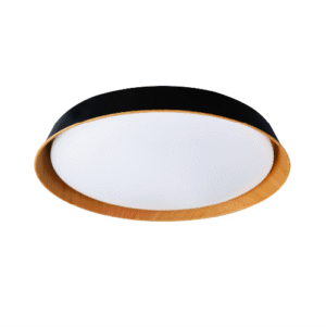 PANEL LED FLUSH MOUNT CEILING LIGHT FIXTURE 42 W – BLACK + WOOD